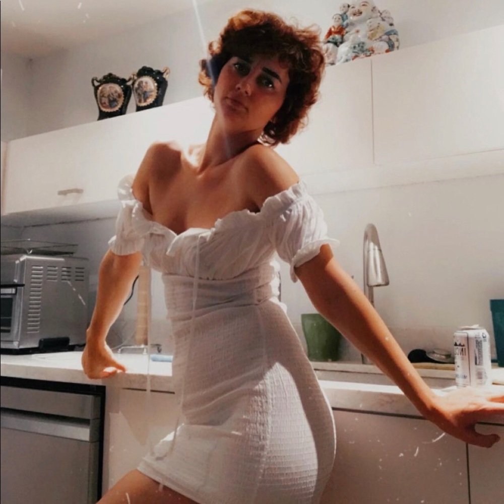 White Smocked Dress - Picture 5 of 5